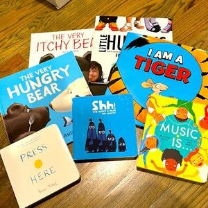 7 BOOK BUNDLE! Press Here, Music Is, Little Humans, £ more!